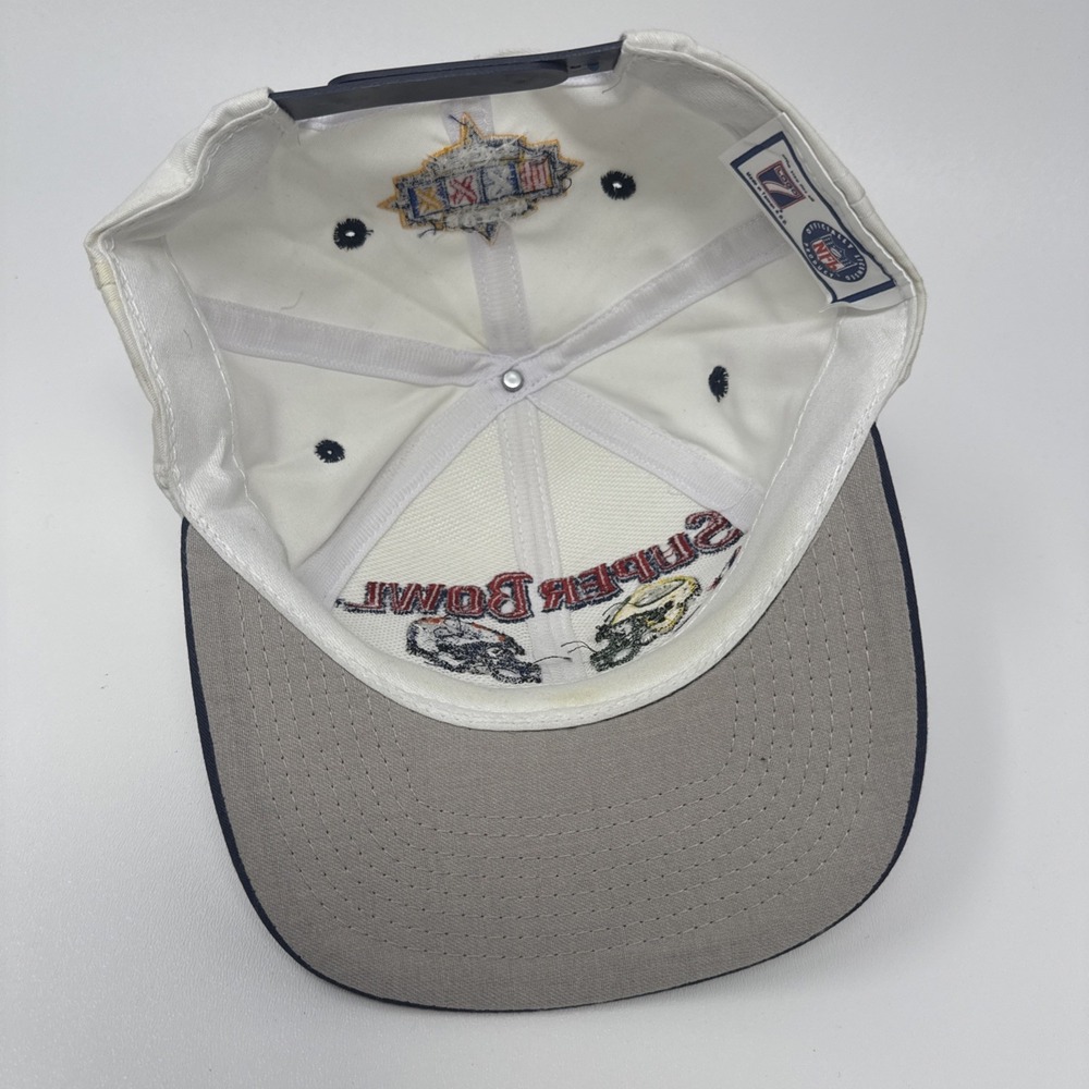 Vintage Super Bowl XXXII 1998 Broncos vs Packers Logo7 Snapback‎ Hat Cap - Picture 10 of 14